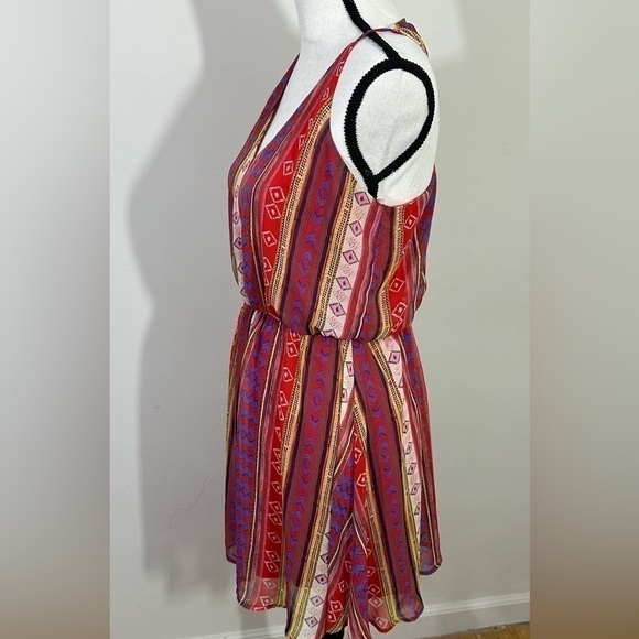 Lush sz lg  sundress in a junior sz  multi colors  spaghetti straps Lined - Picture 7 of 11